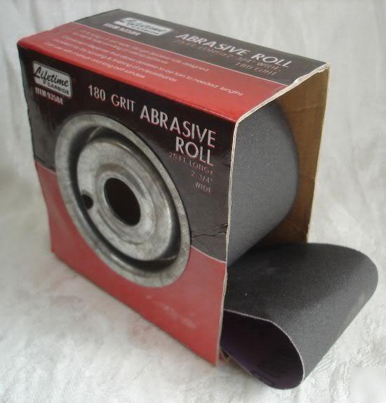 Abrasive shop sanding roll cloth 180 grit 2-3/4