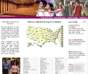 Fully developed movie theater directory website