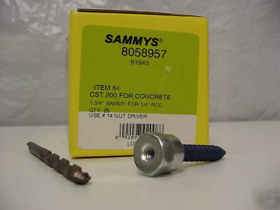 Itw buildex sammys cst 200 for concrete to 1/4
