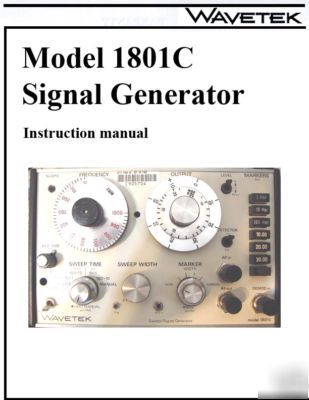 Manual printed paper wavetek 1801C signal generator