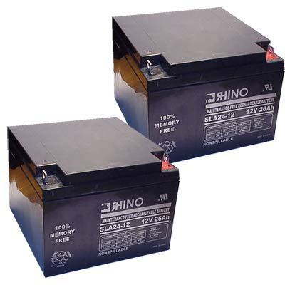 New 2 x 12V 26AH sla sealed lead acid batteries rhino 