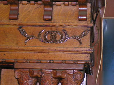 Back bar, 1875, red oak, antique