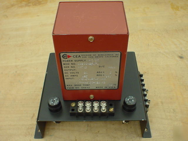 Cea berkleonics inc. regulated 20VDC adj.5% .25AMP