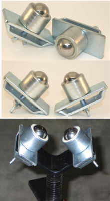 2 pairs of ball transfer heads, fits v-head pipe stands
