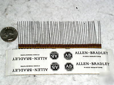 50 vintage carbon comp 180 ohm 1/4W resistor mil ab