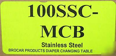 Baby diaper changing station stainless clad 100SSC-mcb