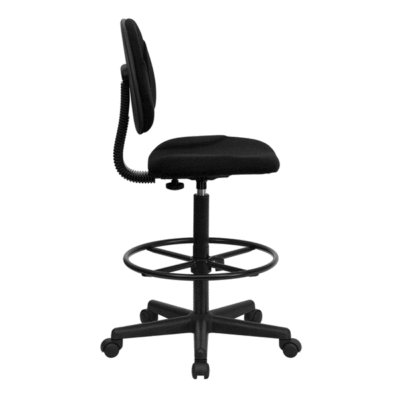 Ergonomic drafting stool fabric adjustable task chair 