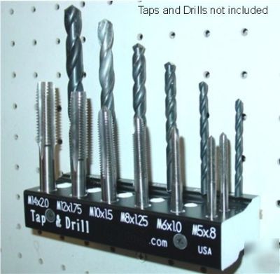 Metric tap and tapdrill storage rack set, by colletizer