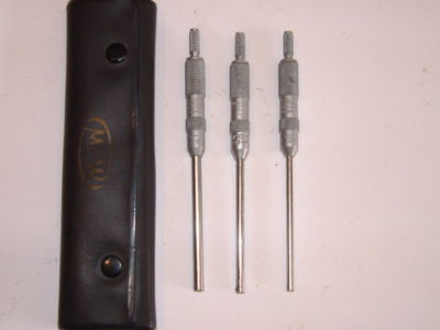 Moore and wright small bore gauge set (3 small gauges)