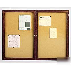 New wise enclosed wood bulletin board 24X36 1 door