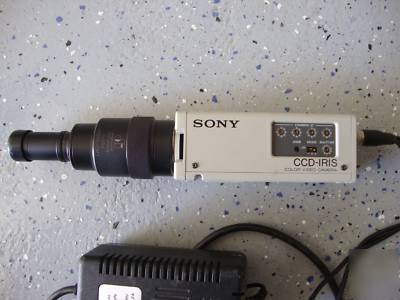 Sony dxc-107A color video camera ccd-iris w/ HR055-cmt