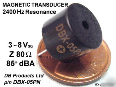 (3) miniature 2400HZ magnetic audio transducers