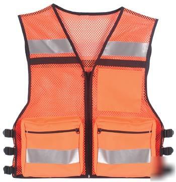 Orange mesh public safety vest orange item 9520
