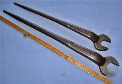 Pair billings iron worker spud wrench tools 905 & 907
