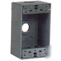 Cooper wiring 1/2 1G alum wthrprf outlet box 1113-sp