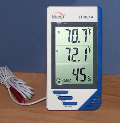 Digital indoor outdoor in/out thermometer hygrometer 4A