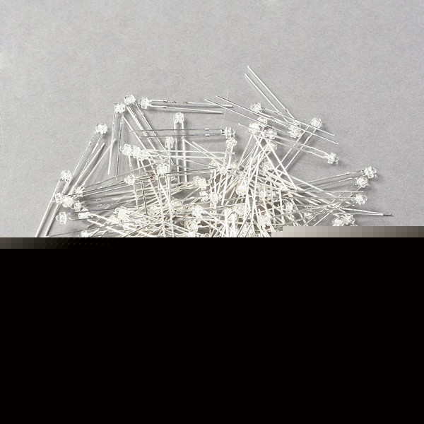 100 x 3MM white micro led bulbs for model car/van 3.6V