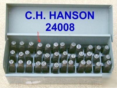 Ch hanson 24008 steel stamps combo set letters/numbers