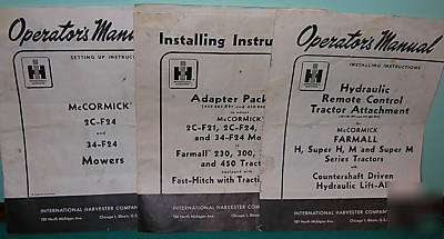 Mccormick ih manuals attachments