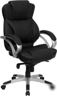 Black leather eco-friendly executive office chair