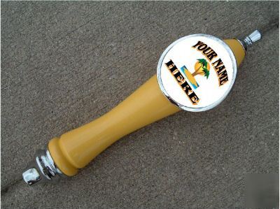 Custom name tiki palm tree beer tap handle kegerator