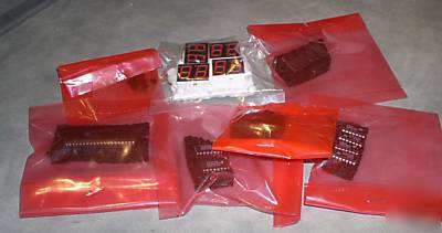 Lot of transistors, ic's, 2 digit displays, counters +