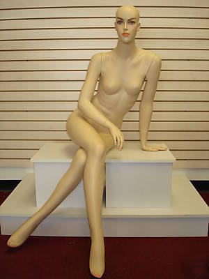 New brand flesh tone female mannequin faf-1081/with wig