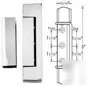 Polished chrome edgemount hinge - 13/16IN x 5IN long