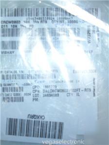 Resistor thick film 0603 10K ohm 1% 1/10W,vishay 1000PC