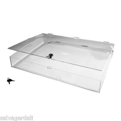 New 1 clear lucite locking security case 