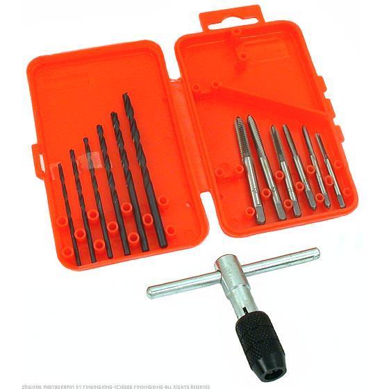 13PC hss tap & drill bit set