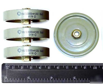 3300PF 10KV russian doorknob capacitor lot of 4 nos