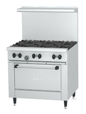 Garland X36-6R sunfire 6 burner gas range 