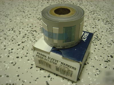 New brady perma sleeve markers psidp-311-375W roll 100