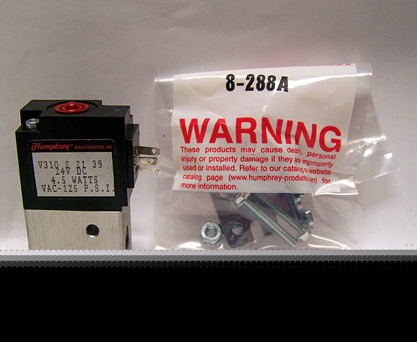 New humphrey 310 direct acting solenoid valve w/bracket