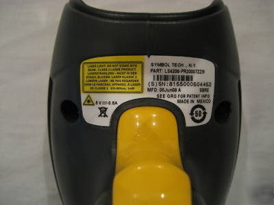 Symbol LS4208-PR20007ZZR barcode scanner used