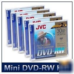 Jvc 10-pk 1.4GB dvd-rw rewriteable f/ sony camcorders
