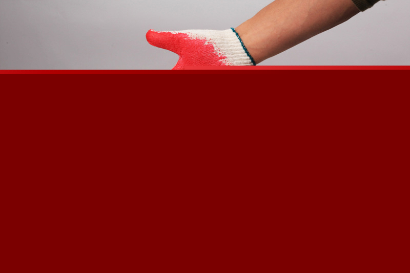 10 pairs garden glove red latex work palm