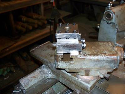 Adjustable lathe turning/ tool holder block.