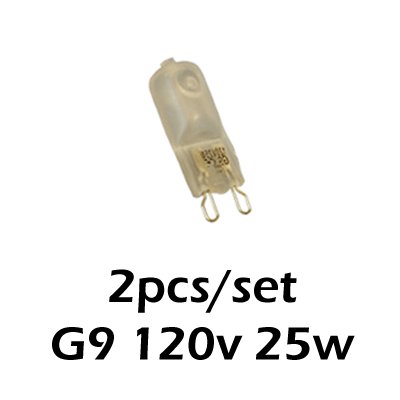 2 x G9 halogen lamp light bulb frosted 25W 120V