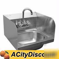 Extra wide wallmount hand sink w/ splash guards