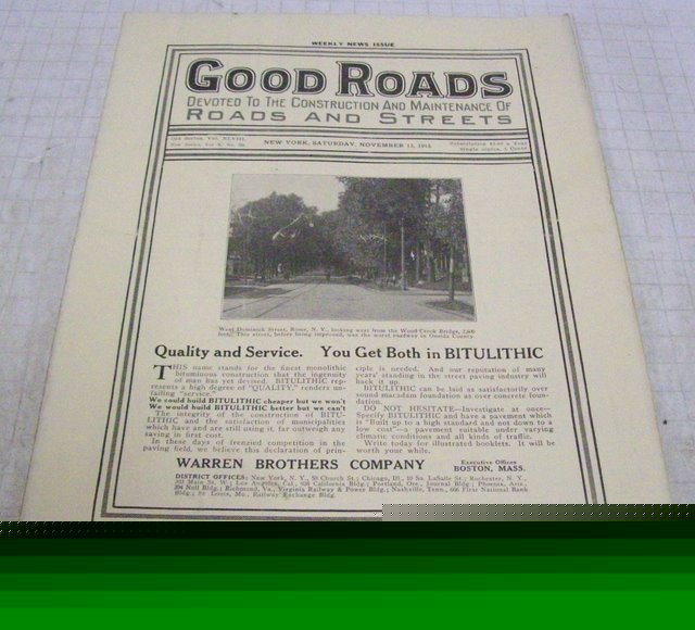Good roads 1915 construction magazine vol.48, no.20