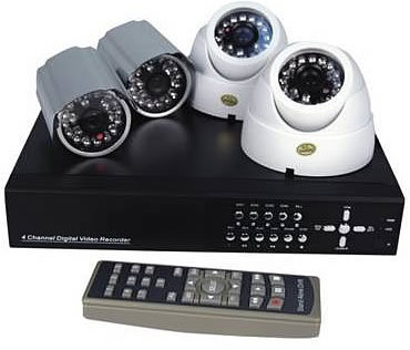 4 channel complete cctv internet surveillance system 