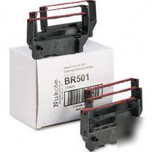 Case of 6 star micronics SP200 black + red ribbons 