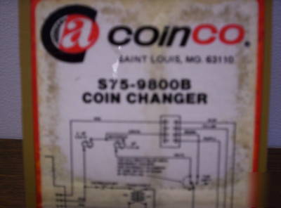Coinco s-75-9800-b single price coin changer