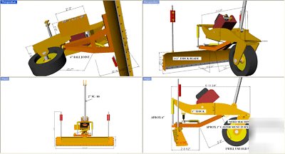 Excavator grader & screed auto grading system package 