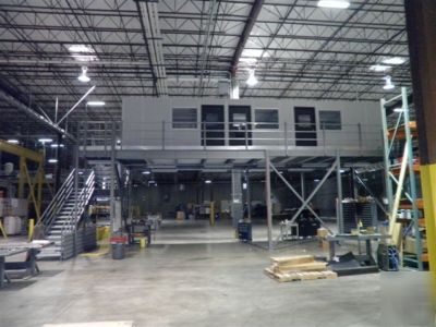 Mezzanine with modular office