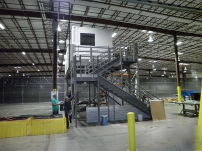 Mezzanine with modular office