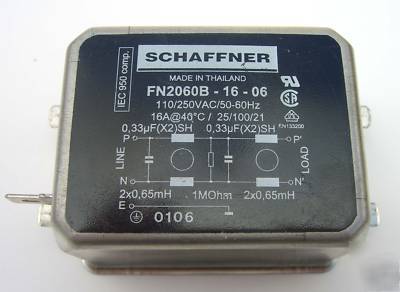 Schaffner FN2060B-16-06 power line filter 16A 250VAC