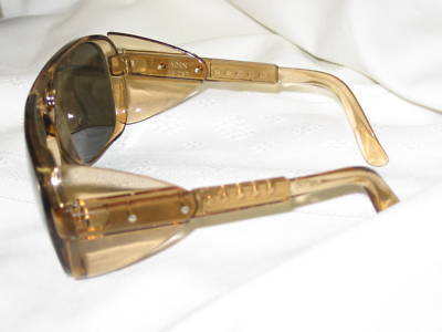 Vtg safety glasses aviator style retro side shields 